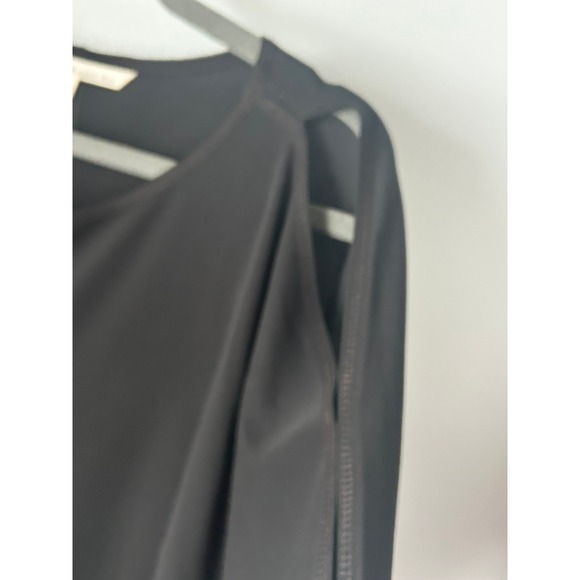 Rachel Rachel Roy Black Cold Shoulder Long Sleeve Draped Top Women's XL - Picture 2 of 6